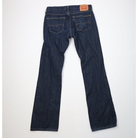Vintage Y2K Levis 527 Mens 34x34 Faded Slim Boot Cut Flared Denim Jeans Blue - Picture 10 of 14